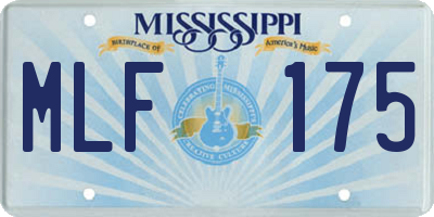 MS license plate MLF175