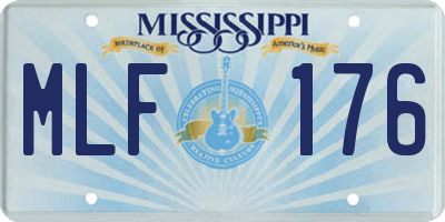 MS license plate MLF176