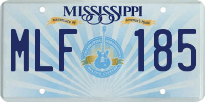 MS license plate MLF185