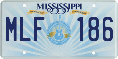 MS license plate MLF186