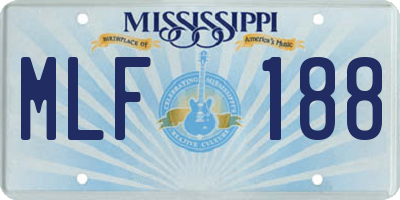 MS license plate MLF188