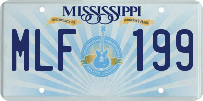 MS license plate MLF199