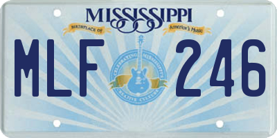 MS license plate MLF246