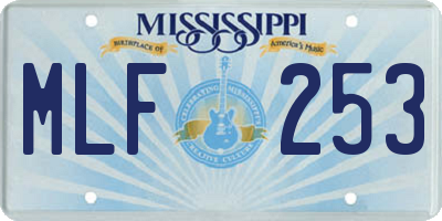 MS license plate MLF253