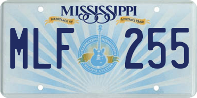 MS license plate MLF255