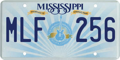 MS license plate MLF256