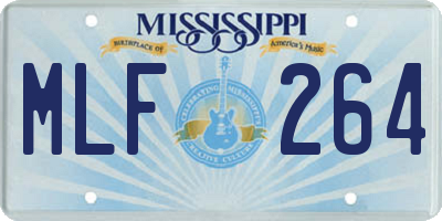 MS license plate MLF264