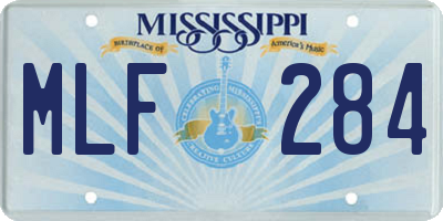 MS license plate MLF284