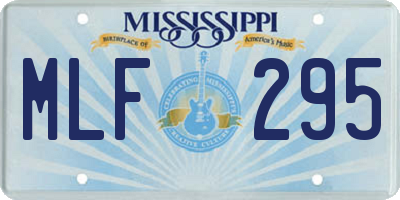 MS license plate MLF295
