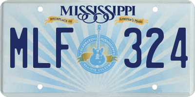 MS license plate MLF324
