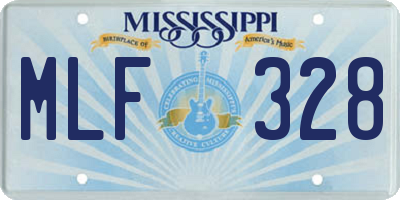 MS license plate MLF328