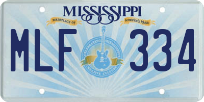 MS license plate MLF334