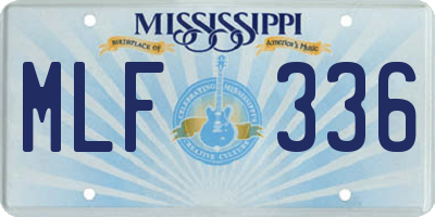 MS license plate MLF336