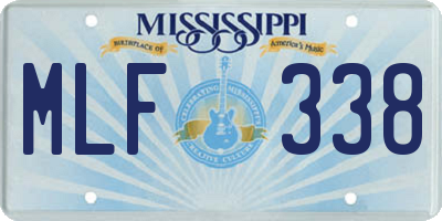 MS license plate MLF338