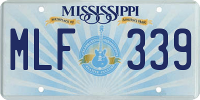 MS license plate MLF339