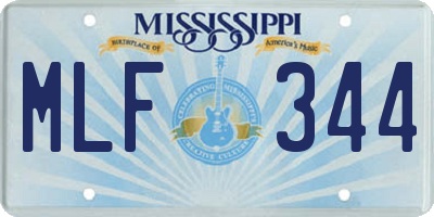 MS license plate MLF344