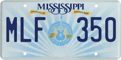 MS license plate MLF350
