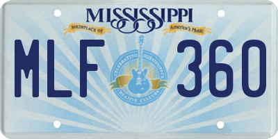 MS license plate MLF360