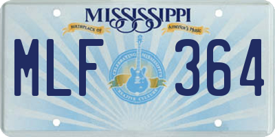 MS license plate MLF364
