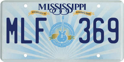 MS license plate MLF369