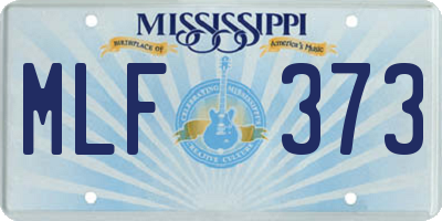 MS license plate MLF373