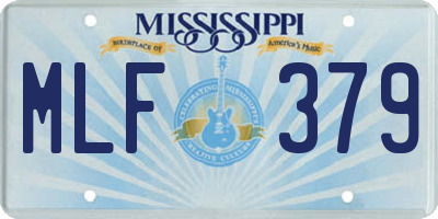 MS license plate MLF379
