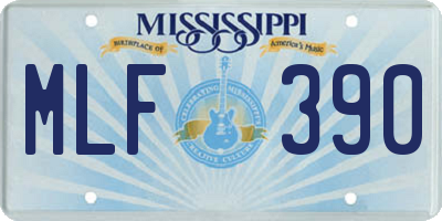 MS license plate MLF390