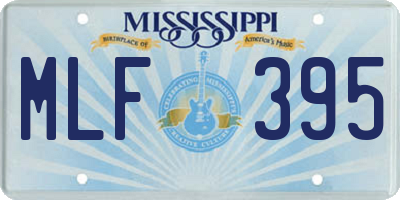 MS license plate MLF395