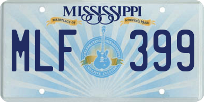 MS license plate MLF399