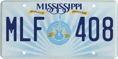 MS license plate MLF408