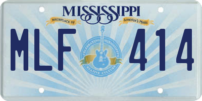 MS license plate MLF414
