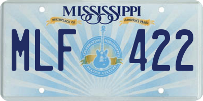 MS license plate MLF422