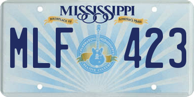 MS license plate MLF423