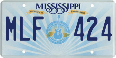 MS license plate MLF424
