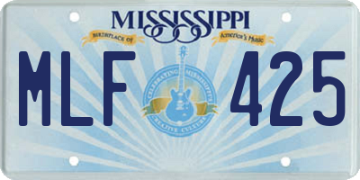 MS license plate MLF425