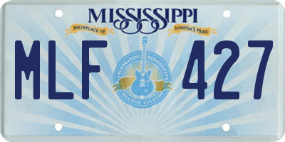 MS license plate MLF427