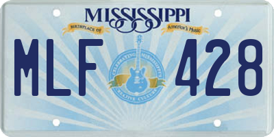 MS license plate MLF428