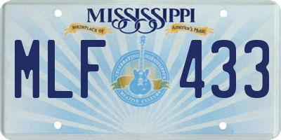 MS license plate MLF433