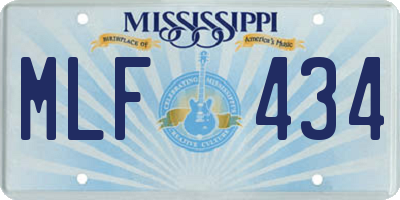 MS license plate MLF434