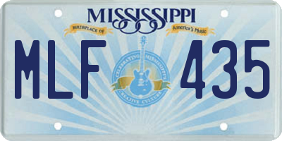 MS license plate MLF435