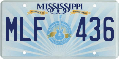 MS license plate MLF436