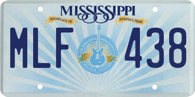 MS license plate MLF438