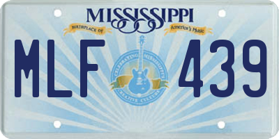 MS license plate MLF439