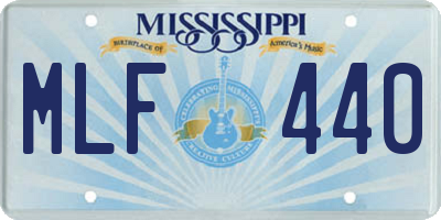 MS license plate MLF440