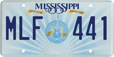 MS license plate MLF441