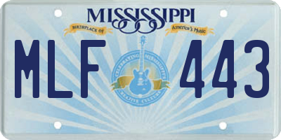 MS license plate MLF443