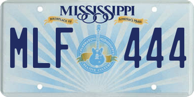 MS license plate MLF444