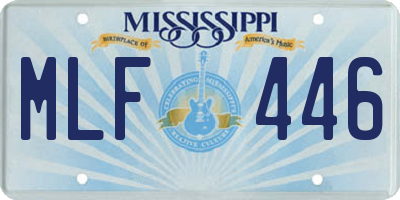 MS license plate MLF446