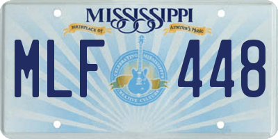 MS license plate MLF448