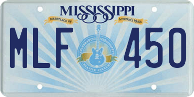 MS license plate MLF450